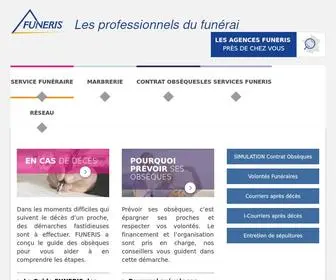 Funeris.com(Les professionnels du funéraire) Screenshot