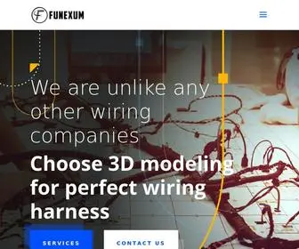 Funexum.com(3D modeling for perfect wiring harness) Screenshot