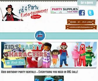 Funfactoryparties.com(Kids Party Characters) Screenshot