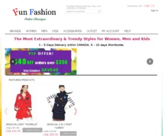 Funfashion.ca(Fun Fashion Online Boutique. Extraordinary Art Wear Fashion for Extraordinary Women) Screenshot