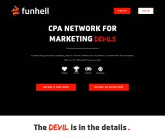 Funhell.com(CPA Network for Marketing Devils) Screenshot