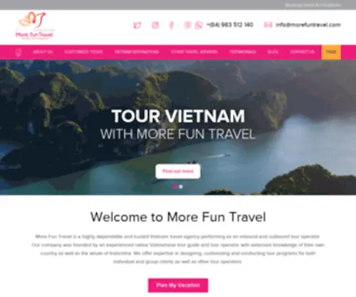 Funinvietnam.com(Vietnam Military Tours for Veterans) Screenshot