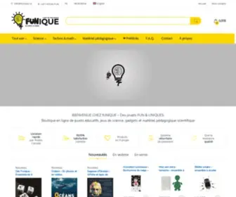 Funique.ca(Funique jouets de science) Screenshot