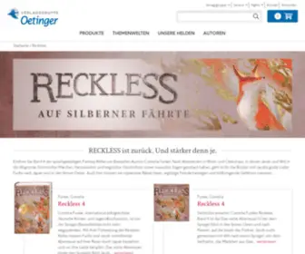 Funke-Reckless.de(Verlagsgruppe Oetinger) Screenshot