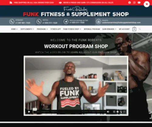 Funkrobertsfitness.com(Funk Supplement Shop) Screenshot