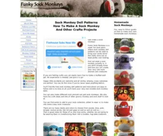 Funky-Sock-Monkeys.com(Sock Monkey Doll Patterns) Screenshot