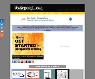 Funkypencil.com(Perspective drawing Video Tutorials) Screenshot