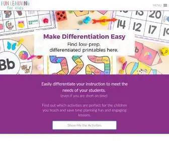 Funlearningforkids.com(Fun Learning for Kids) Screenshot