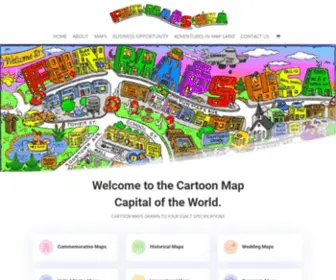 Funmapsusa.net(The Cartoon Map Capital of the World) Screenshot