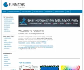 Funmaths.com(High school math worksheets) Screenshot