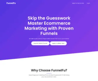 Funnelfu.com(Proven Ecom Funnels In Your Hands) Screenshot