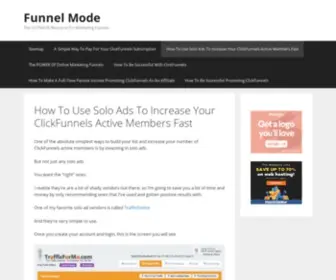 Funnelmode.com(The ULTIMATE Resource For Marketing Funnels) Screenshot