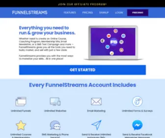 Funnelstreams.com(FunnelStreams) Screenshot