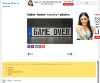 Funny-License-Plates.info(Funny License Plates info) Screenshot