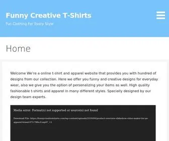 Funnycreativetshirts.com(Fun Clothing For Every Style) Screenshot
