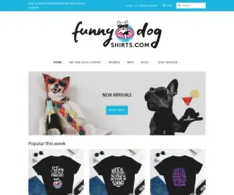 Funnydogshirts.com(Funny Dog Shirts & Apparel for Dog Lovers) Screenshot