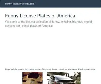 Funnyplatesofamerica.com(Funny License Plates of America) Screenshot