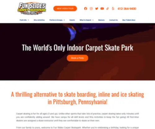 Funslidespark.com(Fun Slides Carpet Skatepark) Screenshot