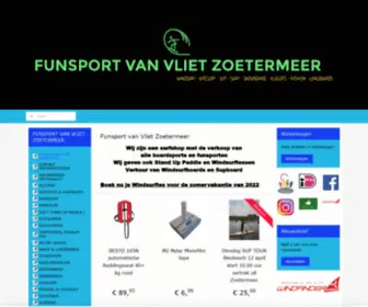 Funsportvanvliet.nl(Funsport van Vliet Zoetermeer Surfshop Schaatsen Webshop Stuntstep) Screenshot