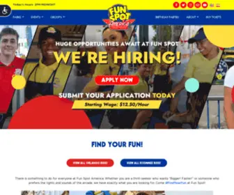 Funspotattractions.com(Fun Spot America) Screenshot