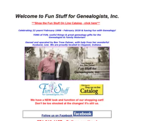 Funstuffforgenealogists.com(Fun Stuff for Genealogists) Screenshot