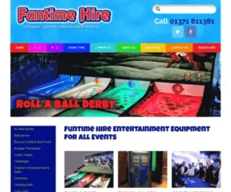 Funtimehire.co.uk(Hire Fun Party Equipment for Parties) Screenshot