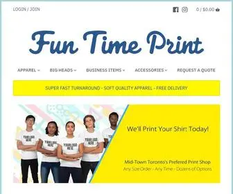 Funtimeprint.com(Custom Apparel Printing) Screenshot