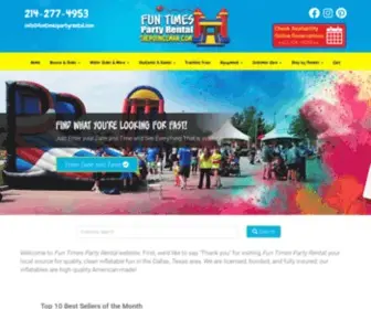 Funtimespartyrental.com(Bounce House & Party Rentals Dallas) Screenshot