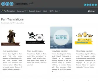 Funtranslations.com(Fun Translations) Screenshot