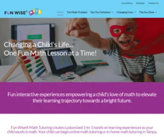 Funwise.com(Online & In Home Math Tutoring Tampa) Screenshot