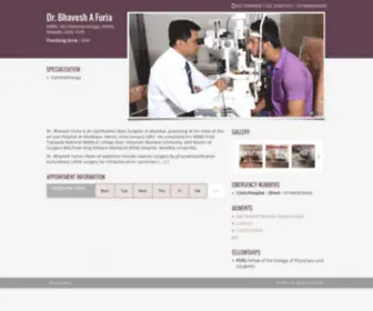 Furiaeyeclinic.com(Bhavesh A Furia) Screenshot