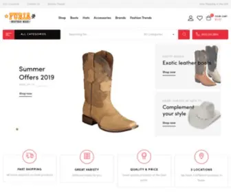 Furiawesternwear.com(Furia Western Wear) Screenshot