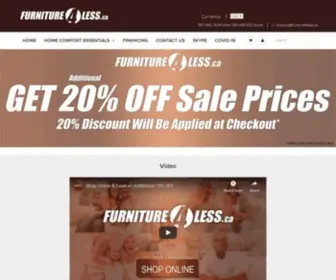 Furniture4Less.ca(Furniture Store Edmonton) Screenshot