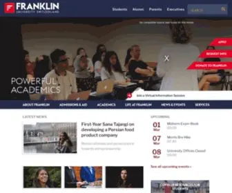 Fus.edu(Franklin University Switzerland) Screenshot