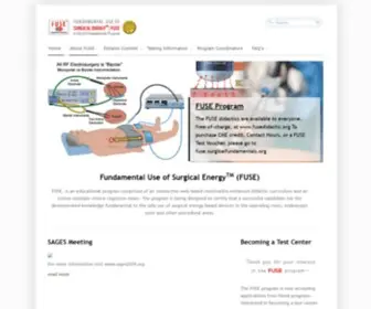 Fuseprogram.org(Fundamental Use of Surgical Energy (FUSE)) Screenshot