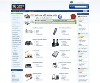 Fusionbattery.co.uk(Buy quality high capacity batteries from all your favourite brands) Screenshot