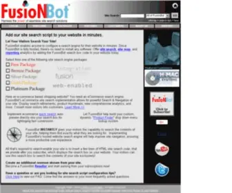 Fusionbot.com(Free Site Search Engine by) Screenshot