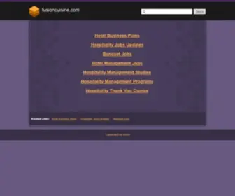 Fusioncuisine.com(Forsale Lander) Screenshot