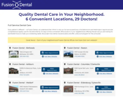 Fusiondentalgroup.com(Fusion Dental) Screenshot