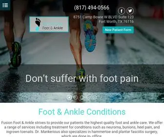 Fusionfoot.com(Fusion Foot & Ankle) Screenshot