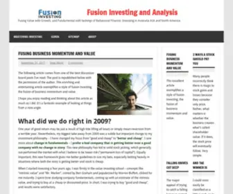 Fusioninvesting.com(Fusion Investing and Analysis) Screenshot