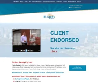 Fusionrealty.com.au(Fusion Realty Real Estate Agents) Screenshot