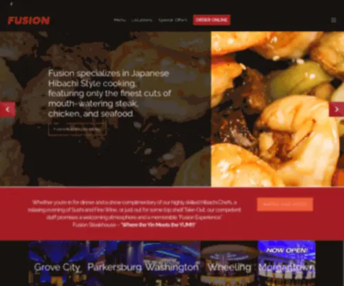 Fusionsteakhouse.com(Where the Yin Meets the YUM) Screenshot