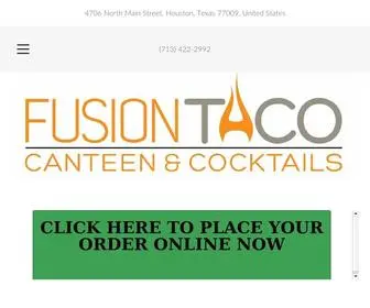 Fusiontacomain.com(Restaurant, Tacos, Bar) Screenshot