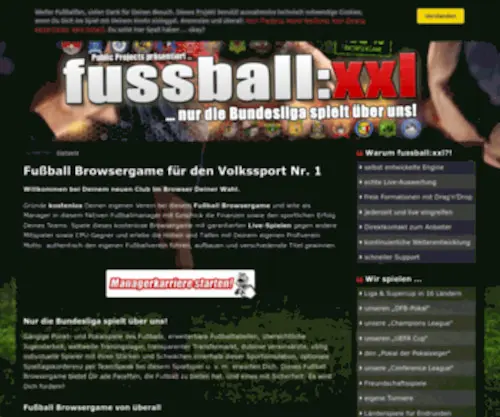 Fussball-XXL.de(Fußball Browsergame für den Volkssport Nr) Screenshot
