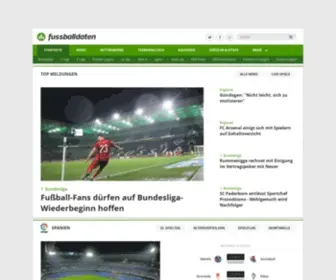 Fussballdaten.de(Die Fußballdatenbank der Bundesliga) Screenshot