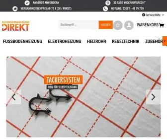 Fussbodenheizungdirekt.de(Ihr Shop für Fußbodenheizungssysteme & Installationsmaterialien) Screenshot