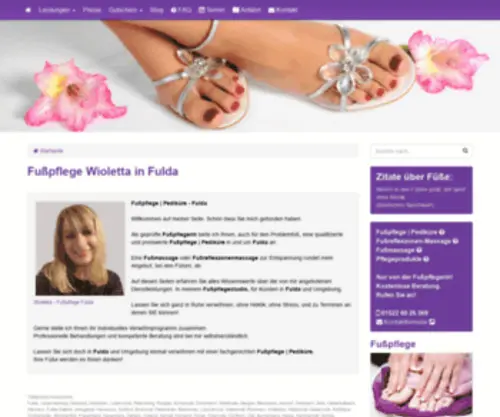 Fusspflege-Wioletta.de(Fußpflegestudio in Flieden für Fußpflege) Screenshot
