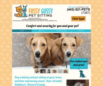 Fussygussypetsitting.com(Pet Sitters) Screenshot