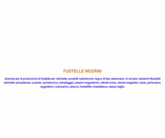 Fustellenegrini.com(Fustellificio Negrini) Screenshot